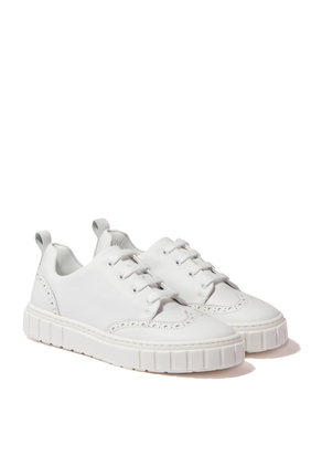 Kids Cut-OutLeather Sneakers